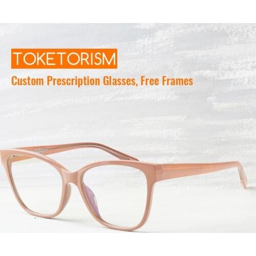 Toketorism Vintage Women Eyeglasses Prescription Frame for Men Blue Light Computer Glasses 8202