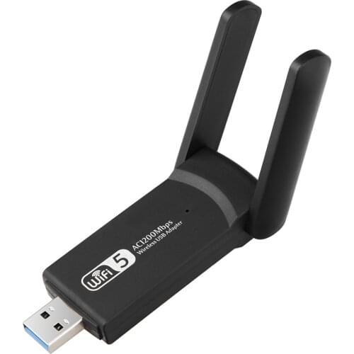 RTL8812 Wireless Dual Band 2.4G 5.8G WiFi Ethernet Adapter 1200Mbps Network Card with Dual Antenna USB3.0 Receiver for Computer