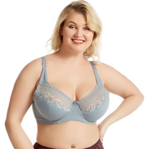 French Style Women Lace Bra Breathable Back Closure Adjustable Strap Soft Deep V Thin Lingerie Top 80G 85G 90G 95G 100G 105G