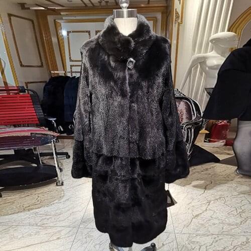 WINTER PALACE mink fur coat 2020 new fur coat womens long section over the knee was thin mink fur coat winter fur coat 439