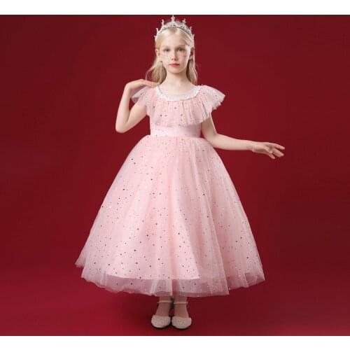 Children Star Tutu Princess Birthday Party Wedding Bridesmaid Evening Infant Long Summer Dress Gown Vestidos Baby Girls Clothes