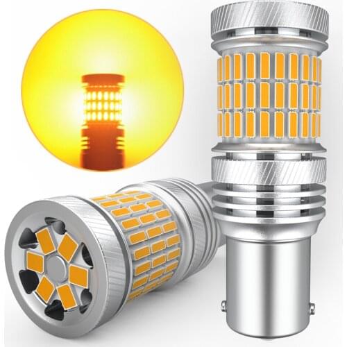 2Pcs Car Turn Signal Light 1156 W21W LED Canbus No Error for Toyota Tacoma Tundra Camry Corolla Highlander Camry Fortuner Supra