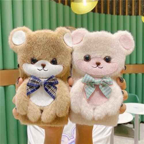 3D Funny Plush Toys Bear Protection Phone Case for Iphone12 Case 6 8 7 Plus SE 2020 XR XS 11 Pro Max Shockproof Back Cover Funda