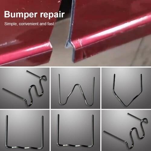 600Pcs Hot Stapler Car Bumper Crack Repair Stainless Steel Pre Cut Wave Staples Plastic Welding Tool 6 Shapes Car Accessories