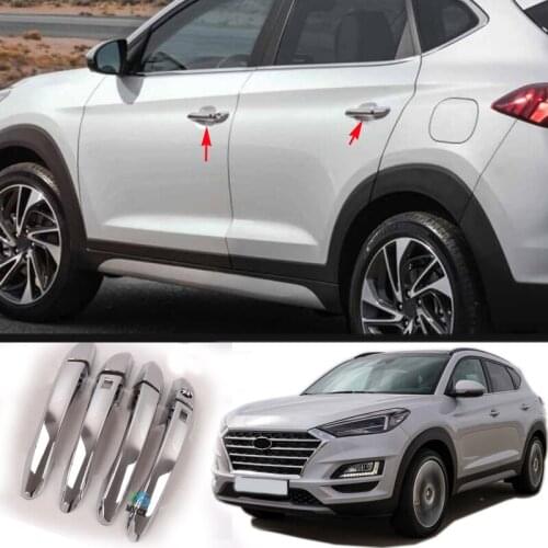 ABS Chrome 8PCS For Hyundai Tucson 2019 2020 2021 car door handle cover exterior accessories