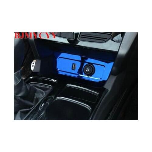 BJMYCYY car of the front of the cigarette lighter color stainless steel decorative panel for ford escape kuga 2017