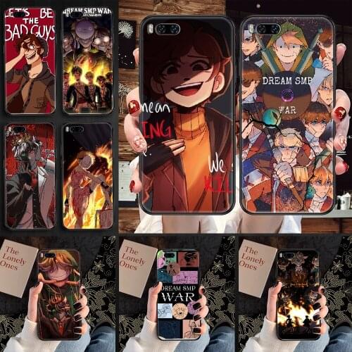 Dream SMP War Phone case For Xiaomi Mi Max Note 3 A2 A3 8 9 9T 10 Lite Pro Ultra black fashion Etui painting back silicone