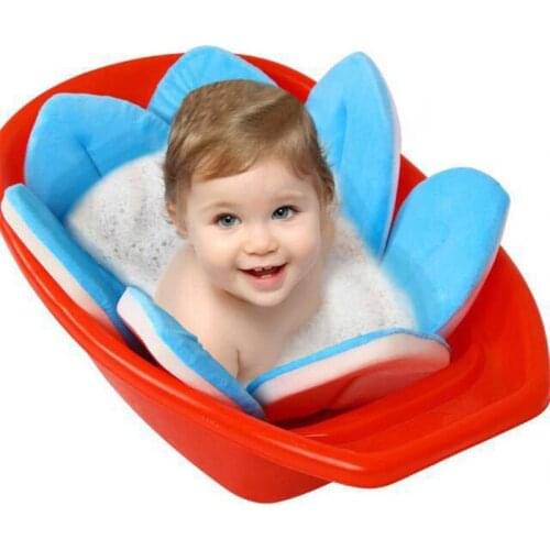 Baby Folding bathtub Bathing petals lotus cushion bathtub mat baby bathtub baby bathtub folding newborn supplies petal bathtub