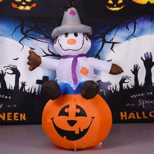 Kids Halloween Inflatable Toys LED Lighted Pumpkin Halloween Party Decoration For Outdoor Indoor Home Garden Yard Decor