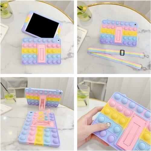 Kids Relive Stress Silicone Fidget case for Samsung Galaxy Tab A a6 7.0" T280 T285 SM-T280 SM-T285 Tablet Cover with strap