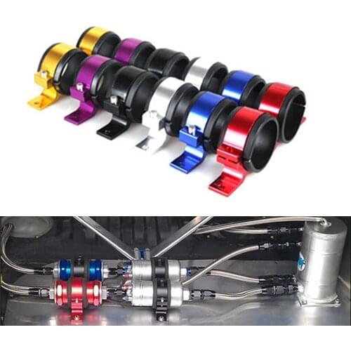 Dual Twin Fuel Pump Mount Bracket 60MM & Fuel Filter Clamp 50mm Cradle For Car Modified
