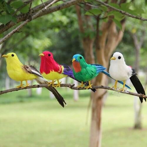 Artificial Bird Ornament Decorative Simulation Colorful Fake Bird Garden Decoration for Porch Home Patio JDH88