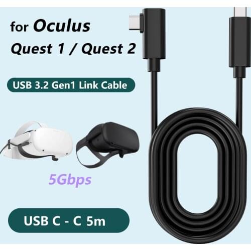 5M Data Line Charging Cable for Oculus Quest 2 Link VR Headset USB 3.1 Type C Data Transfer USB-A Type-C Cable VR Accessory