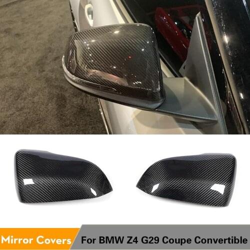 Carbon Fiber Side Mirror Cap Car Rearview Mirror Cover Cap for BMW Z Series Z4 G29 30i 28i Convertible Coupe 2 Door 2019