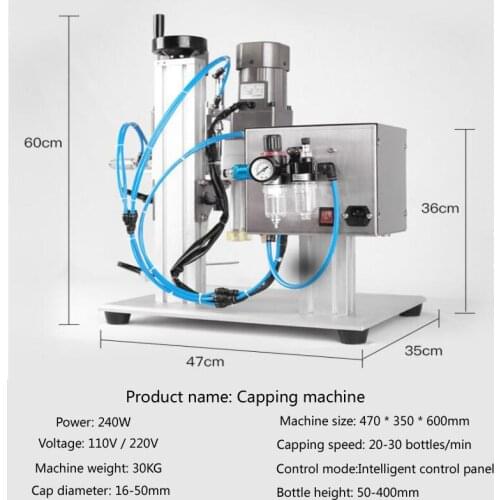 Duckbill Bottle Capping Machine Pneumatic Semiautomatic Laundry Liquid Lid Capping Machine Print Head Cover Capping Machine
