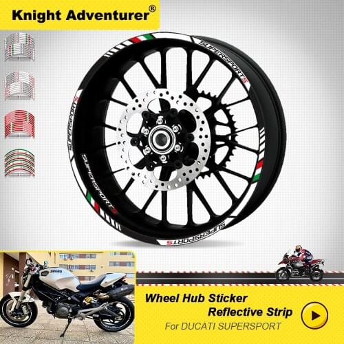 Motorcycle Wheel Sticker Decal Reflective Rim Bike Suitable For DUCATI super sport supersport supersport s 939