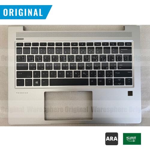 New Original Palmrest for HP Probook 13 430 G6 Top Cover with ARA Non-Backlit Keyboard ARA Layout Sliver