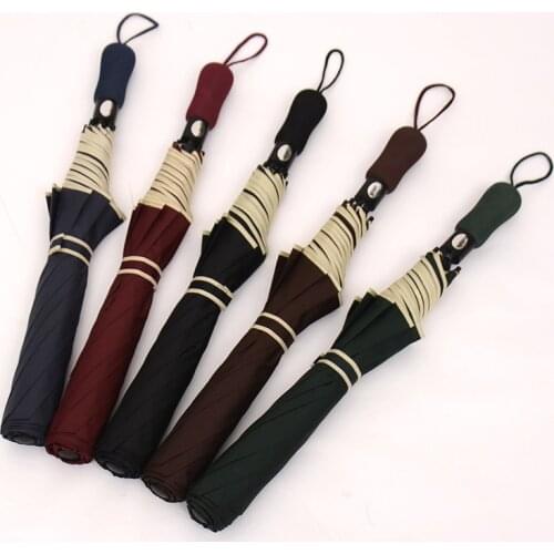 Fully automatic two-fold umbrella business gift advertising umbrella golf folding umbrella umbrella LOGO customization