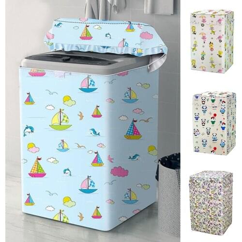 S/M/L/XL Dustproof Washing Machine Cover Automatic Roller Washer Sunscreen Washing Machine Waterproof Cover Dryer Dust Cover