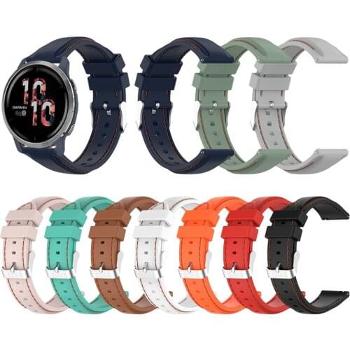 Suture Silicone Strap For Garmin Venu 2 / Venu Sq / Vivoactive 3 / 4 / Vivomove Luxe Watch Bracelet Replace Watchband Wristband