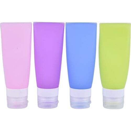 Silicone Skin Care Lotion Shampoo Gel Squeeze Bottle 38/60/80ml Tube Containers Squeeze Kits Travel Refillable Bottles Drop ship