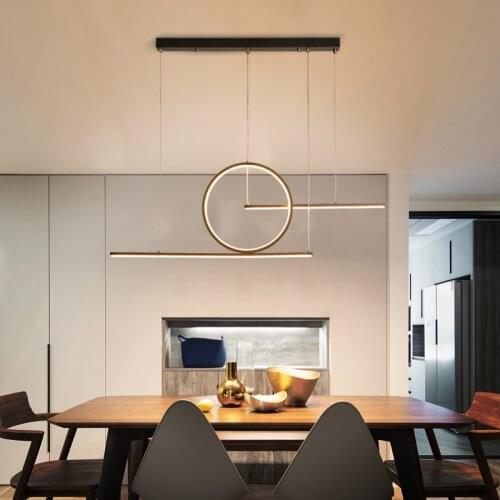 Modern Ring Led Pendant Lamp Living Room Center Table Dining Kitchen Accesories Hanging Lamps Indoor Lighting Lusters Luminaires