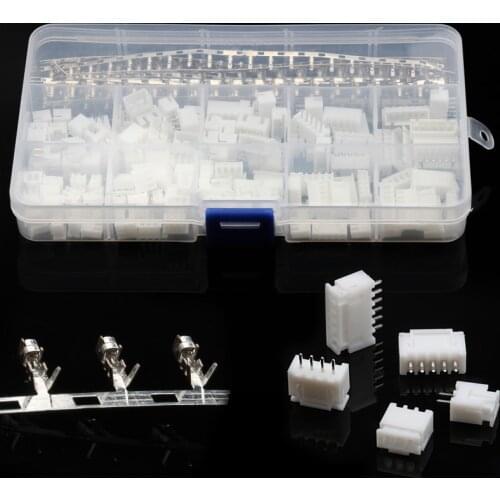 YT 350PCS XH-2.54mm White Dupont Terminals Pin Jumper Header Housing Wire Connectors Male Female Crimp Pins Kit Assortment
