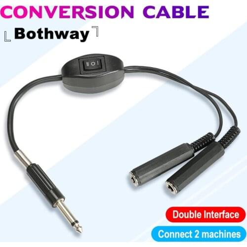 Tattoo Clip Cord Double Singe Interface Adapter Conversion Cable Control Switch Connect for Tattoo Power Machine Supply