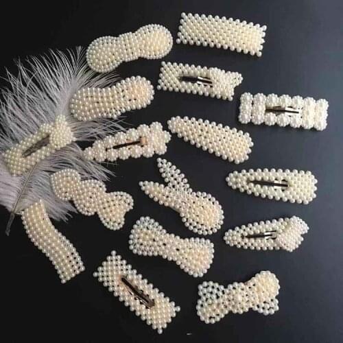 1 PCS New Popular High Quality Women Pearl Hairpin Ladys Headdress Cute BB Clips