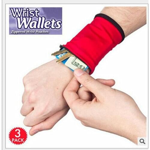 1PC Wrist Wallet Pouch Fleece Zipper Running Waist Bag Travel Gym Cycling Sport Wallet Hiking Accessiories Outdoor Camping Tool