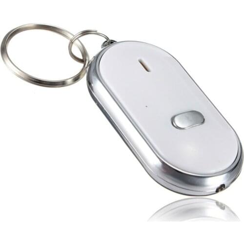 1PCs LED Light Torch Remote Sound Control Lost Key Finder Locator Locator Keychain Keyring With Whistle Claps