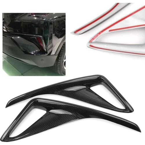 2PCS ABS Car Rear Fog Light Cover Trim Decoration For Toyota CHR 2016 2017 2018 C-HR