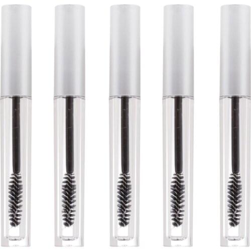 5-Packs 5ml Empty Plastic Bottles for Eyelash Growth/Mascara/Serum Refill