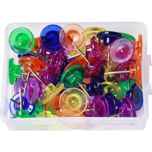 Color decorative pushpin pushpin wall nail color small pushpin creative photo wall cork board nail press nail photo 50pcs