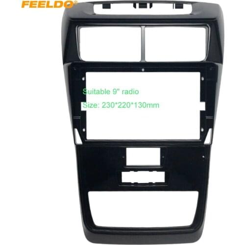 FEELDO Car Audio 2DIN Fascia Frame Adapter For Toyota Avanza 9" Big Screen CD/DVD Dash Fitting Panel Frame Kit