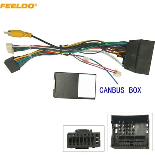 FEELDO Car 16pin Audio Wiring Harness Canbus Box For Chery Arrizo EX/GX/5X 2019 Aftermarket Stereo Installation Wire Adapter