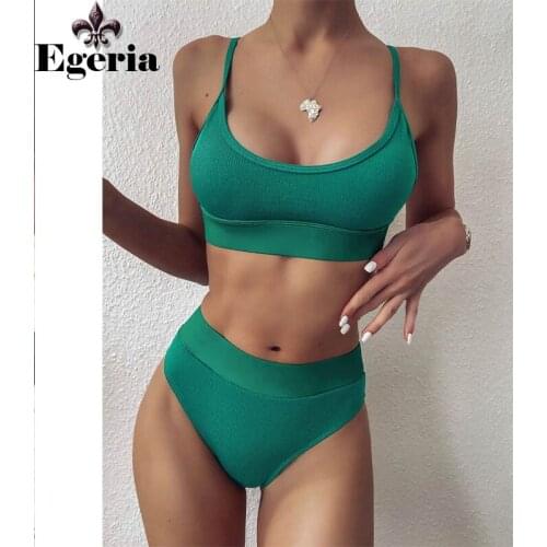 High Waist Bikinis 2021 Swimwear Women Push Up Swimsuits Solid Black Biquini Patchwork Bathing Suits Strap Swim Suit