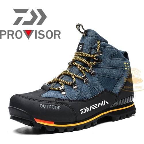 Daiwa Fishing Shoes Hiking Shoes Men Winter Mountain Climbing Trekking Boots Top Quality Outdoor Fashion Casual Snow Boots