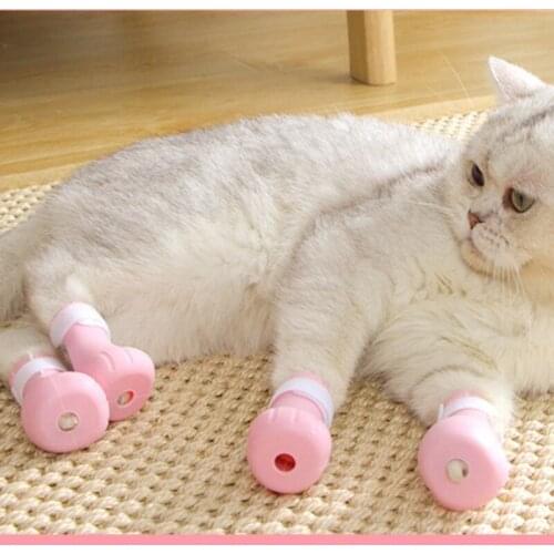 Cat Claw Cover Cut Nails Foot Cover Anti-biting Bath Washing Pet Paw Protector for Anti-Scratch Cat Shoes Boots Adjustable