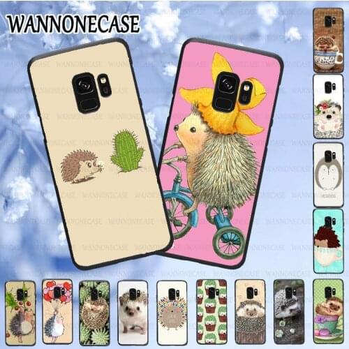 Phone Case For samsung galaxy s9plus s10PLUS note8 note9 note10pro S8 S8PLUS Hedgehog ride a bike Cute in Teacup Animal Art