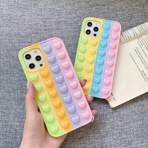 Popular Push It Bubble Cover For Samsung A10E A20 A50 A11 A12 A21 A31 A51 A71 A01 A32 S9 S10 S20 S21 Plus Reliver Stress Case