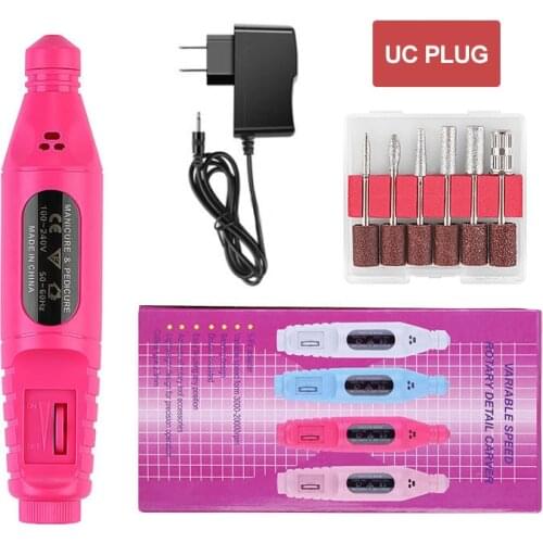 Electric Nail Drill Machine Exfoliating USB Polish Grinding Remove Dead Skin Grinding Head Professional Nail Art Manicure Tool