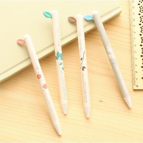 Ellen Brook 1 Pieces Kawaii Cute Leaf Style Gel Pen Decor School Office Supply Student Prize Gift Stationery Signing Pen