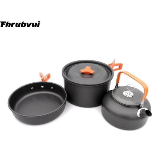 Pot teapot package 2-3 people pot and teapot camping cookware combination Camping cookware camping equipment camping camping