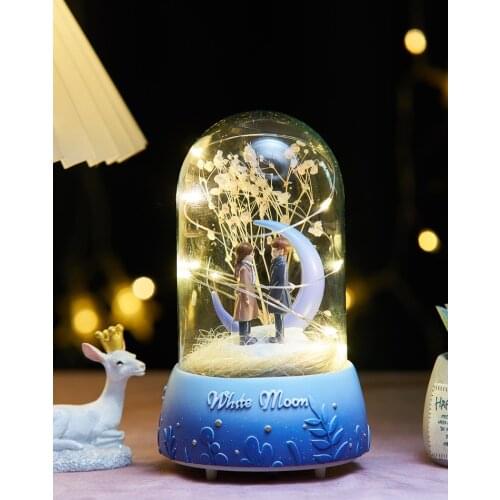 Crystal Ball Music Box Music Box Rotating Children Princess Dream Girl Little Girl