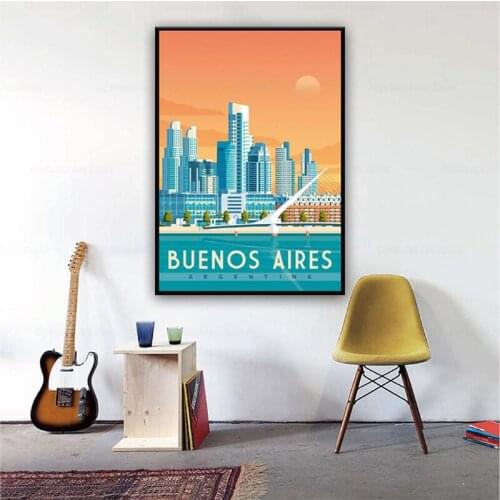 Buenos Aires Travel Art Canvas Poster Prints Home Wall Decor Painting