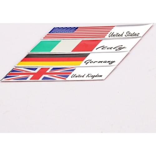 Italy UK USA Germany France National Flags Car Stickers For Auto Window Doors Tail Trunk Automobiles Decoration Accessories