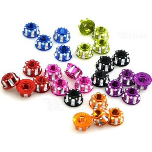 M4 Aluminium Lock Nut RC Cars Crawler Drift D3 D4