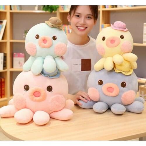 Cute soft cartoon plush octopus Decoration for room baby toys animals stuffed doll toys for children