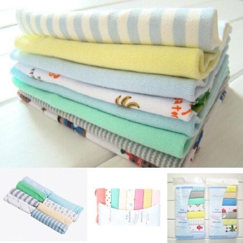 Fashion Design Hot Sales 8pcs Candy Colors Cotton Newborn Washcloth Wipe Cloth Baby Bath Towel Feeding